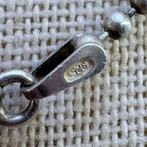 Antique Sterling Silver Repoussé Scroll Design Match Box Pendant 30" Ball & Pin - Picture 12 of 16